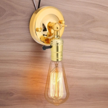 Vintage lampa ścienna E27 z przełącznikami [12150000163]